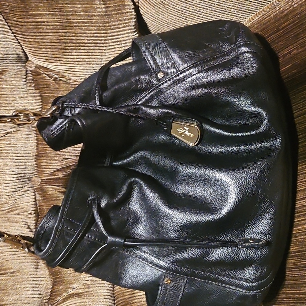Cole Haan Black Leather Hobo Bag